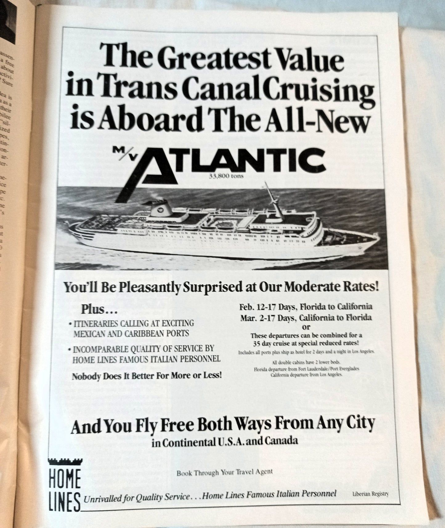 Cruise Travel Magazine December 1982 Mermoz Skyward Fairsea - TulipStuff