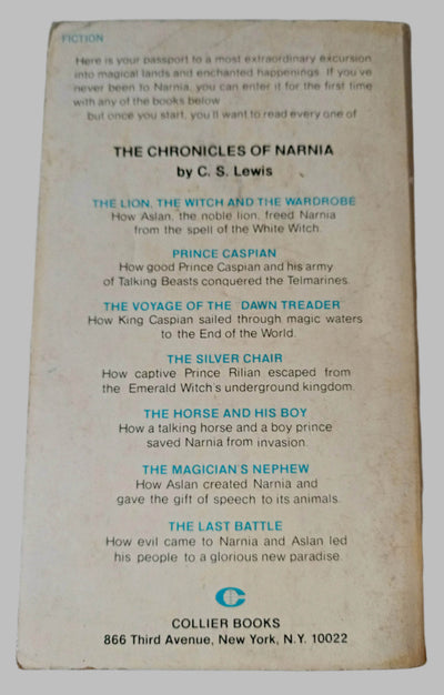 C.S. Lewis The Magician's Nephew Paperback Collier 1978 - TulipStuff