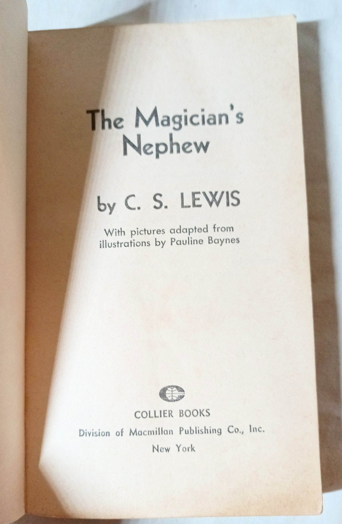 C.S. Lewis The Magician's Nephew Paperback Collier 1978 - TulipStuff