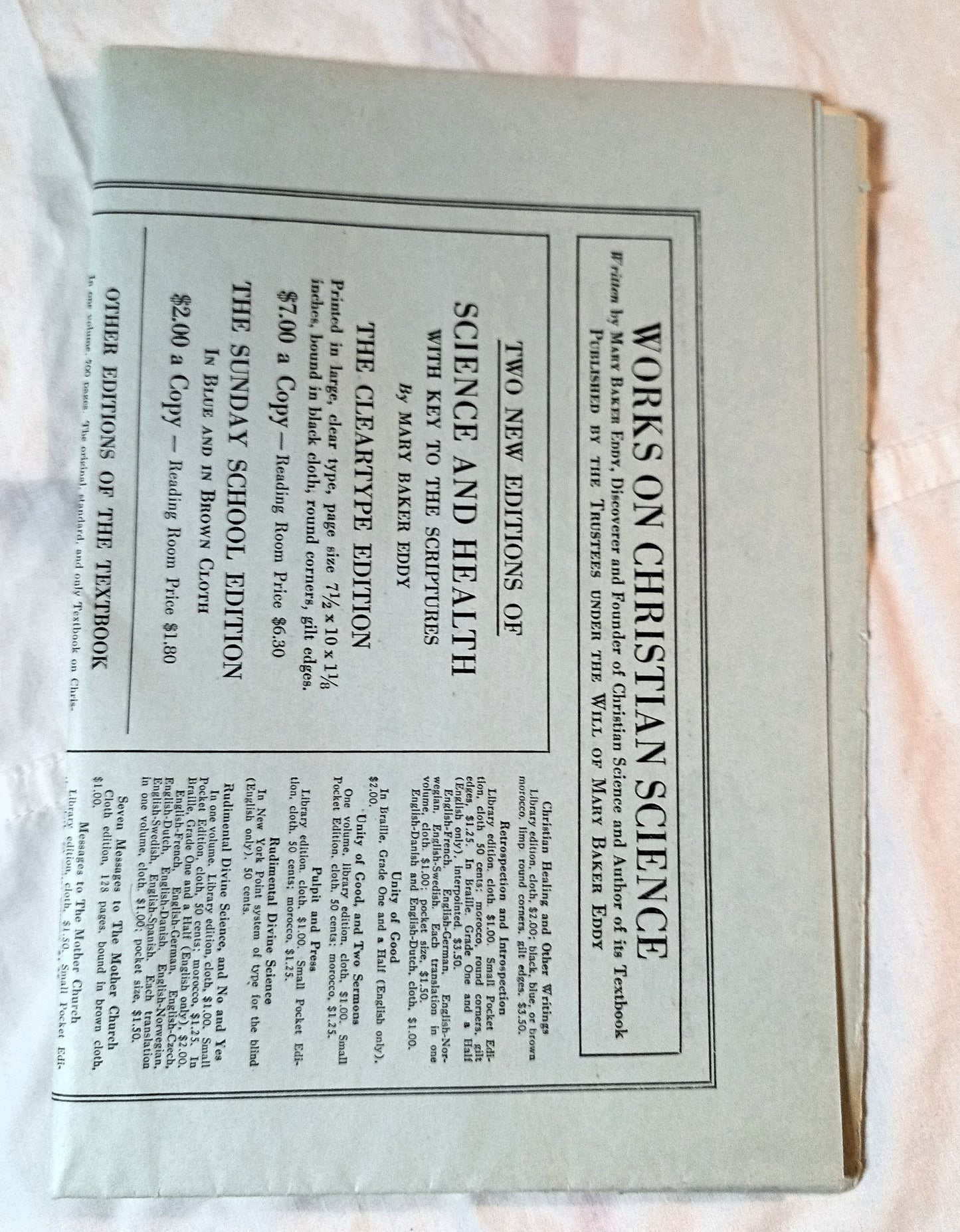 Christian Science Sentinel August 8th 1936 Mary Baker Eddy Helen Wood Bauman - TulipStuff
