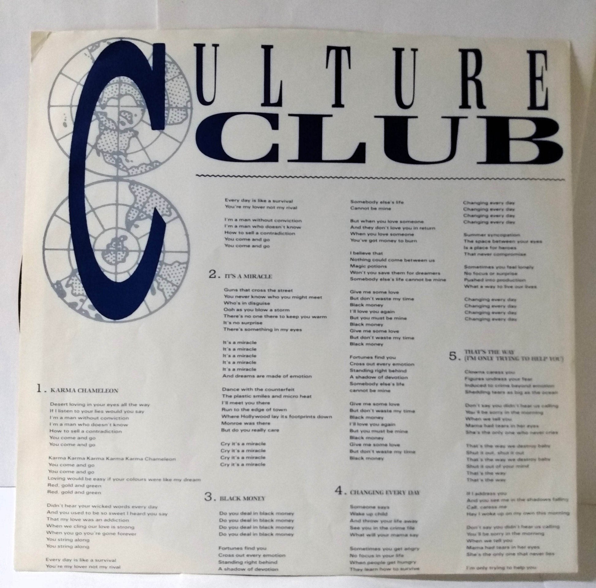 Culture Club Colour By Numbers New Wave 12" Vinyl LP Virgin 1983 - TulipStuff