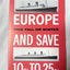 Cunard 1961 Sail To Europe And Save Brochure Queen Mary Queen Elizabeth - TulipStuff