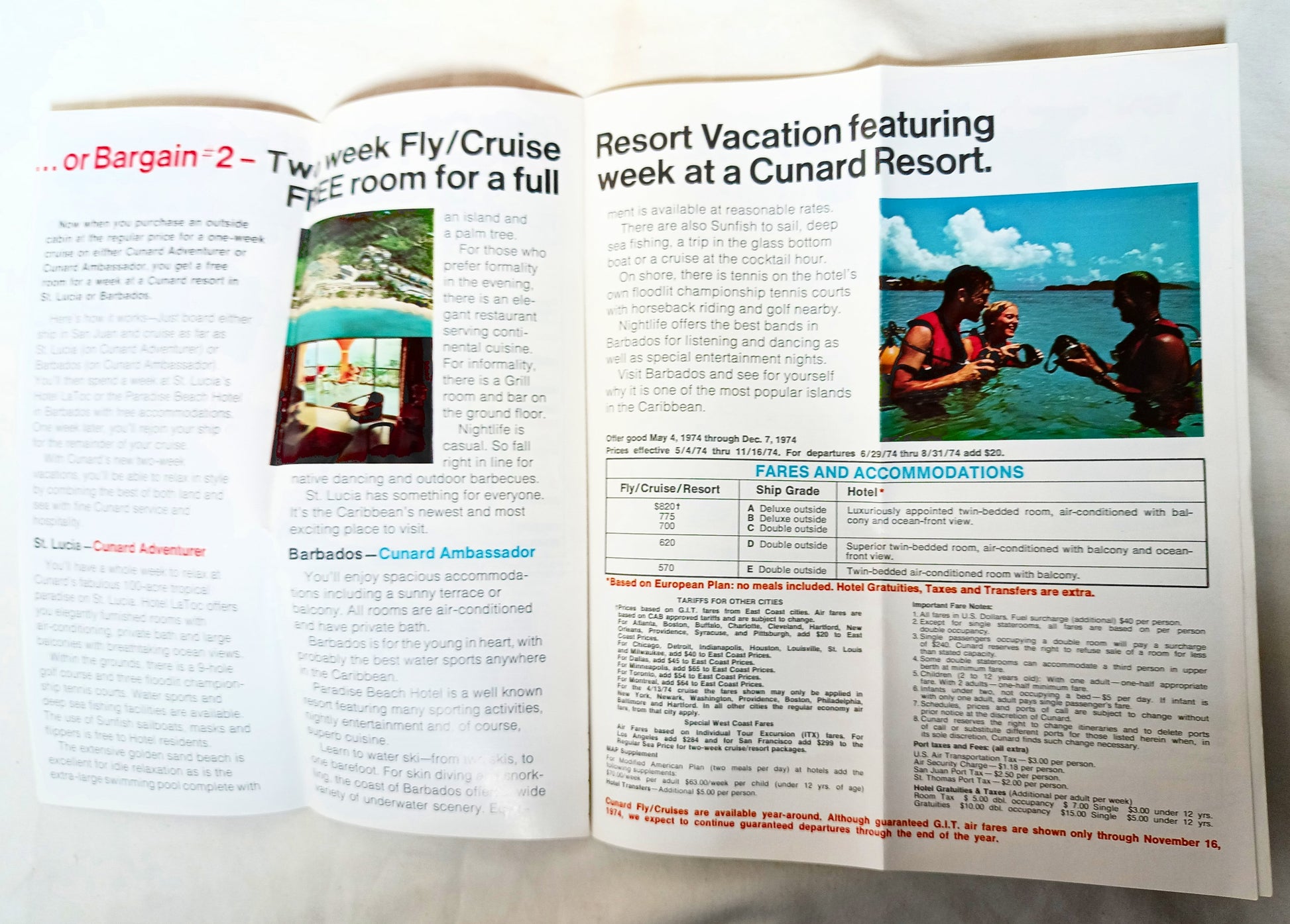 Cunard Ambassador / Adventurer Summer-Fall 1974 Caribbean Cruises - TulipStuff