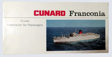 Load image into Gallery viewer, Cunard Line RMS Franconia 1967 Cruise Info For Passengers Booklet - TulipStuff
