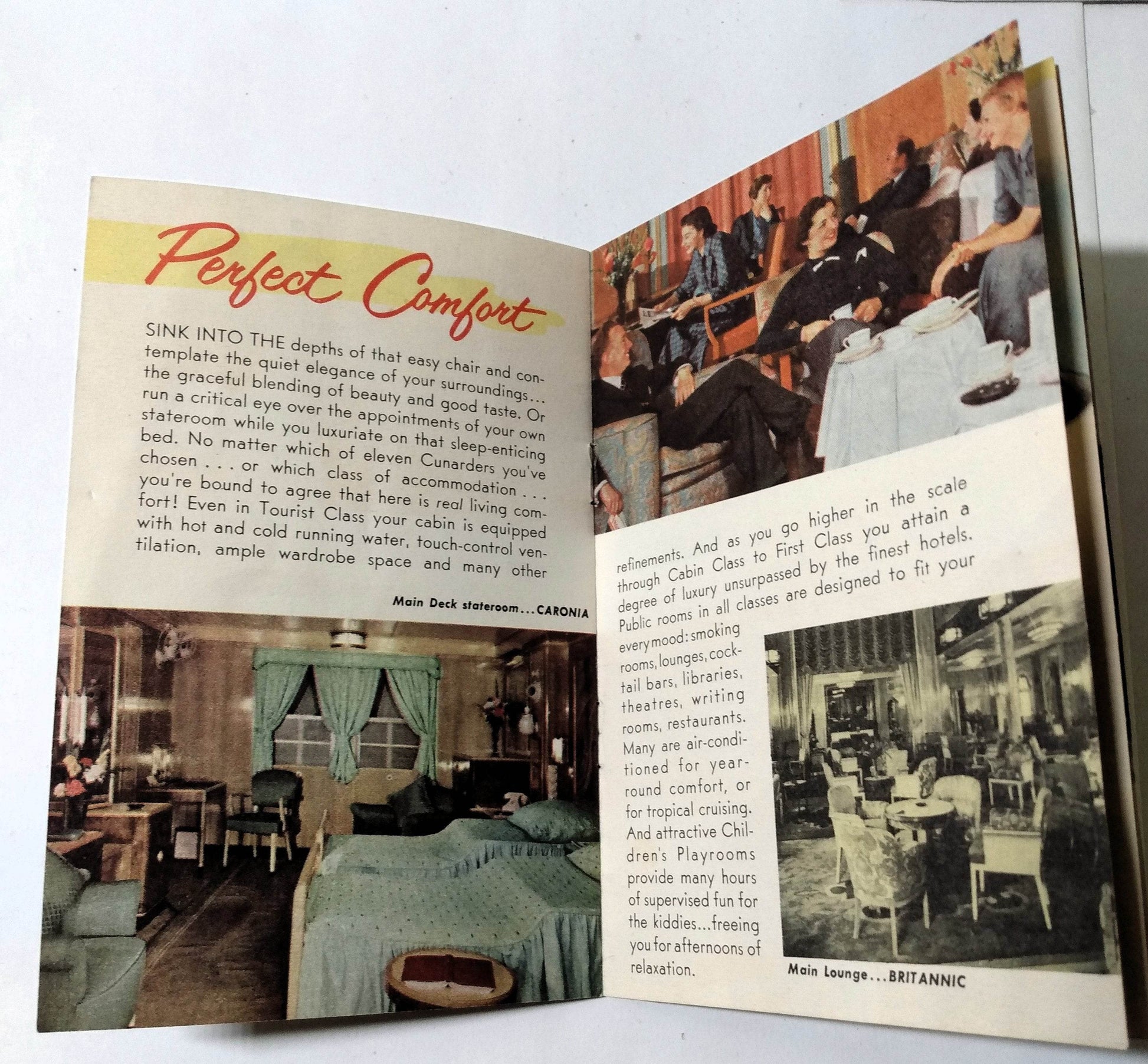 Cunard Getting There Is Half The Fun Booklet 1952 Mauretania Caronia Britannic - TulipStuff