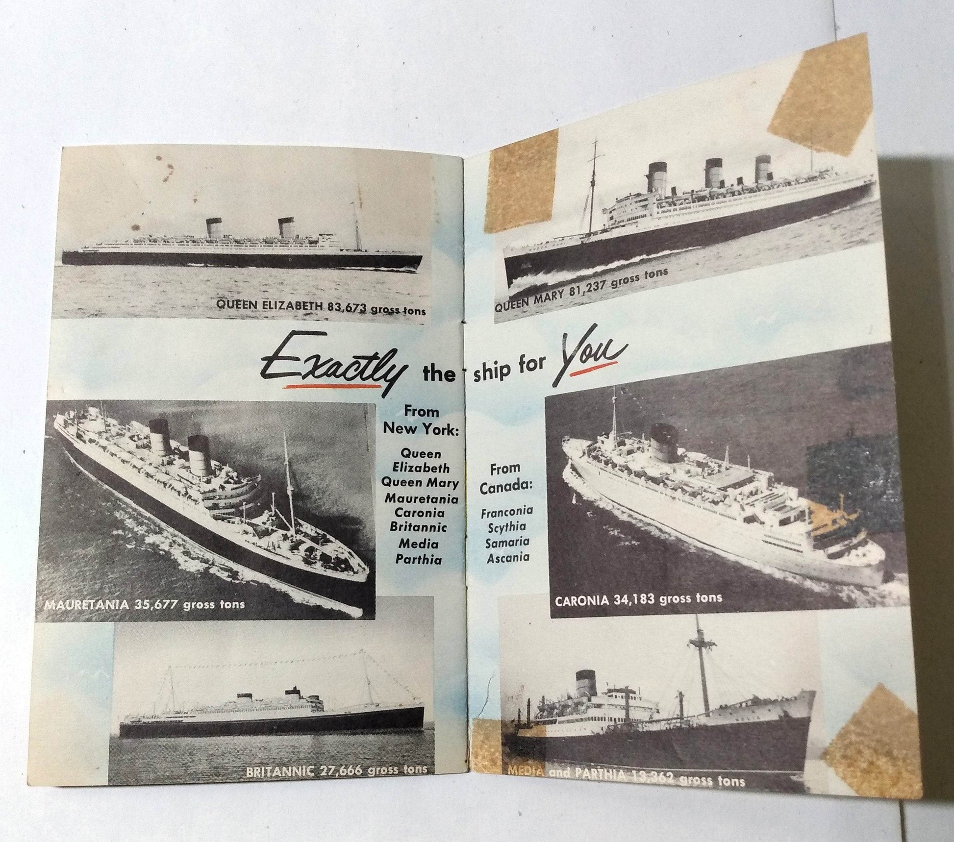 Cunard Getting There Is Half The Fun Booklet 1952 Mauretania Caronia Britannic - TulipStuff
