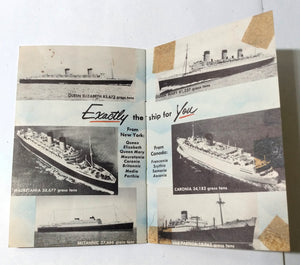 Cunard Getting There Is Half The Fun Booklet 1952 Mauretania Caronia Britannic - TulipStuff
