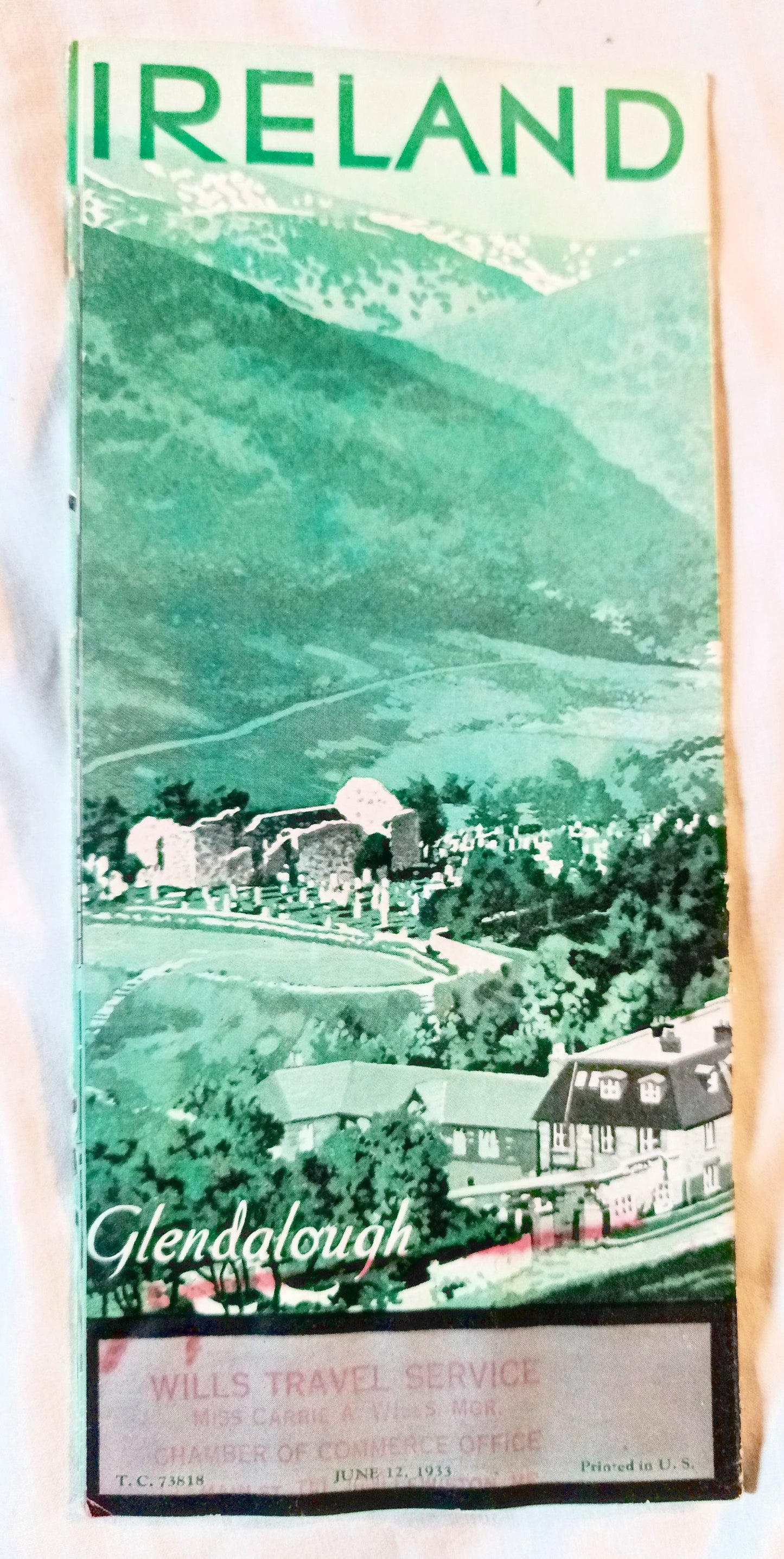 Cunard Line 1933 Ireland Brochure Scythia Franconia Laconia Samaria - TulipStuff