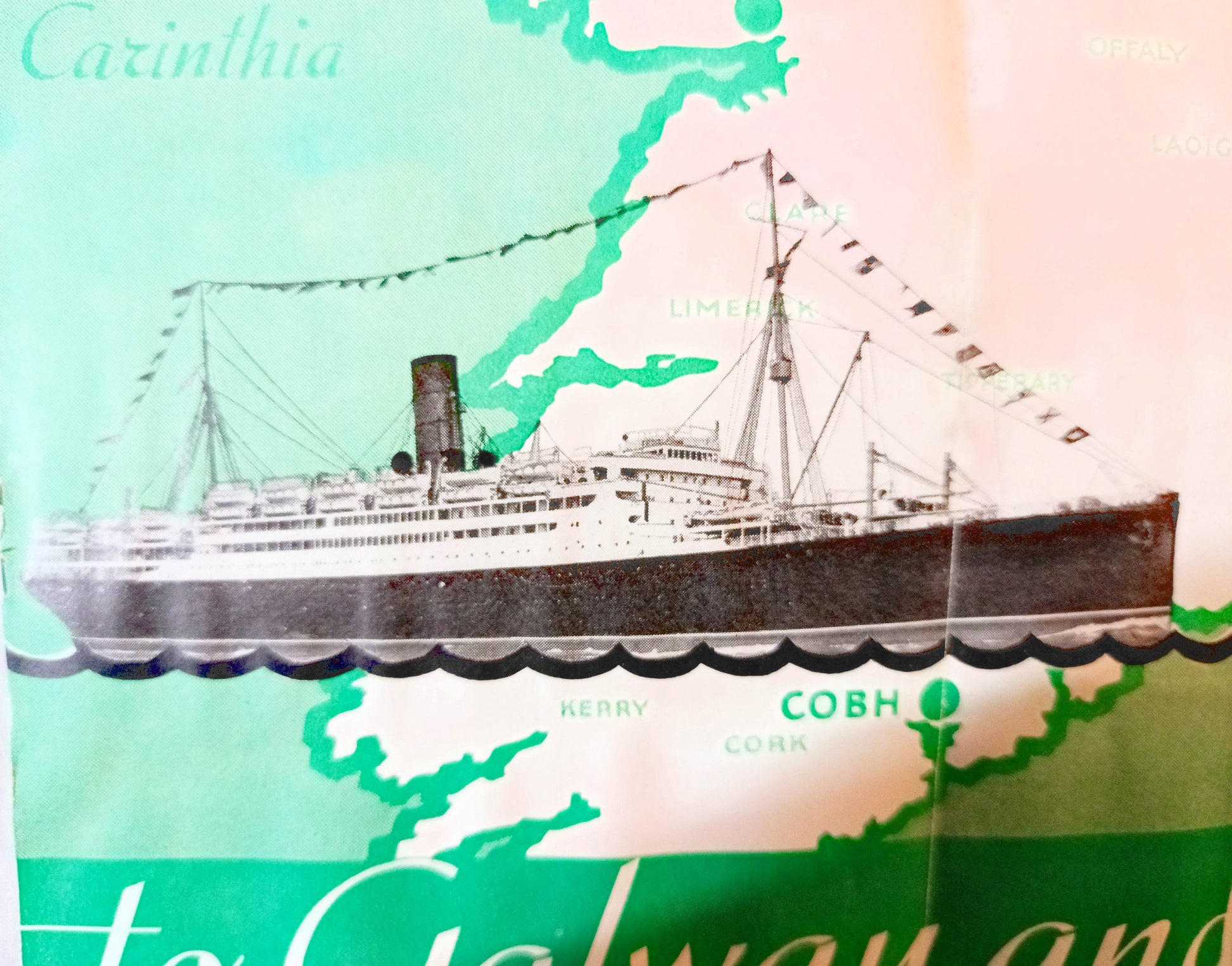 Cunard Line 1933 Ireland Brochure Scythia Franconia Laconia Samaria - TulipStuff