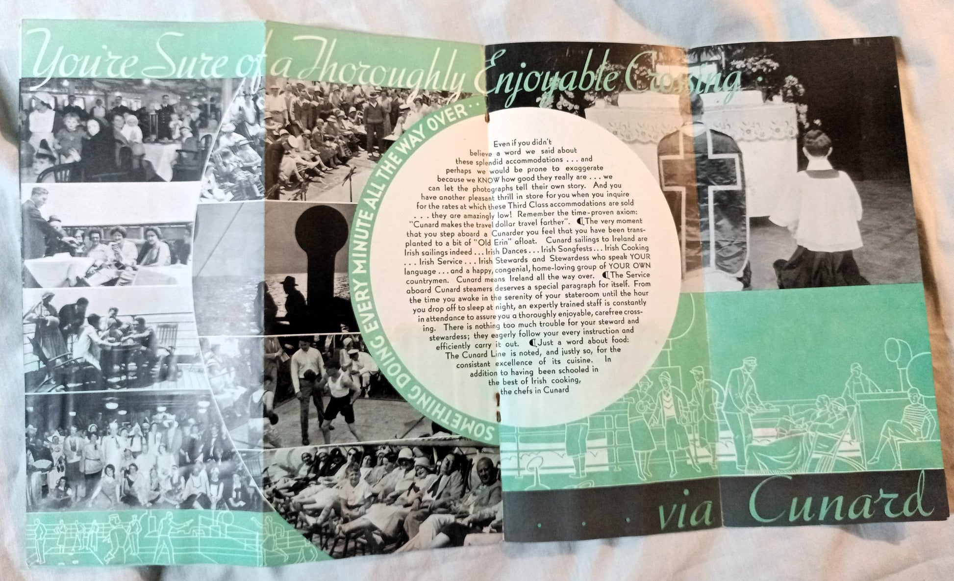 Cunard Line 1933 Ireland Brochure Scythia Franconia Laconia Samaria - TulipStuff