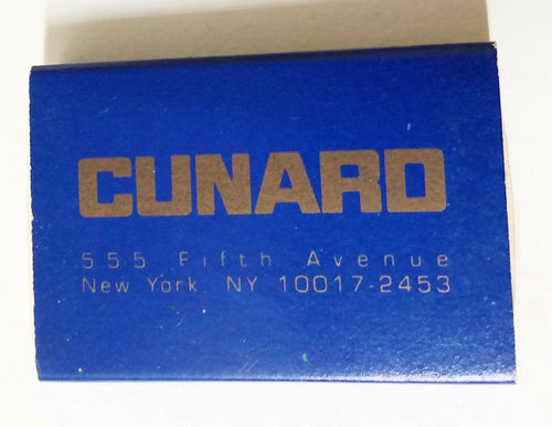 Cunard Line Fifth Avenue New York Vintage Matchbook 1980's - TulipStuff