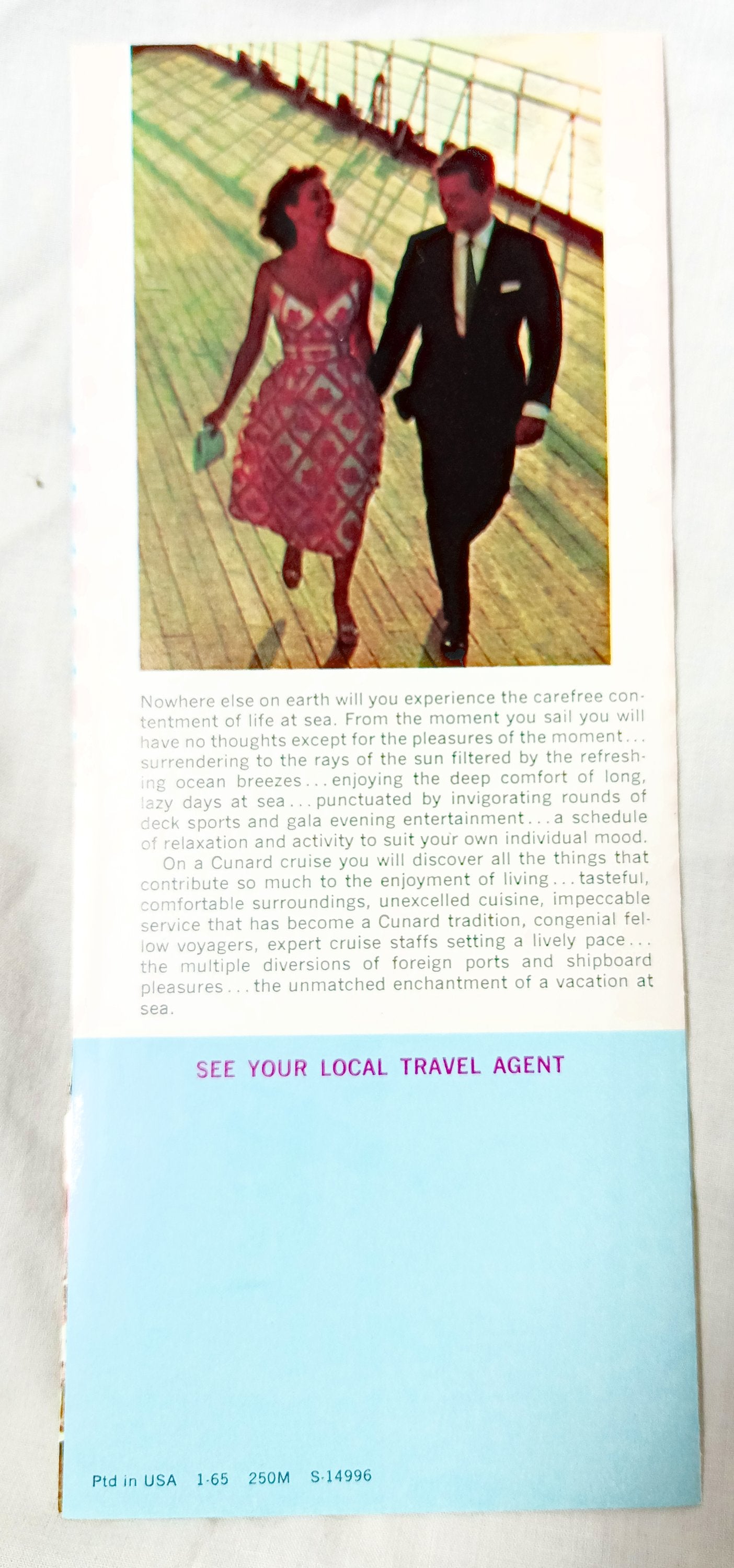 Cunard Line Mauretania July 1965 European Cruise Brochure - TulipStuff