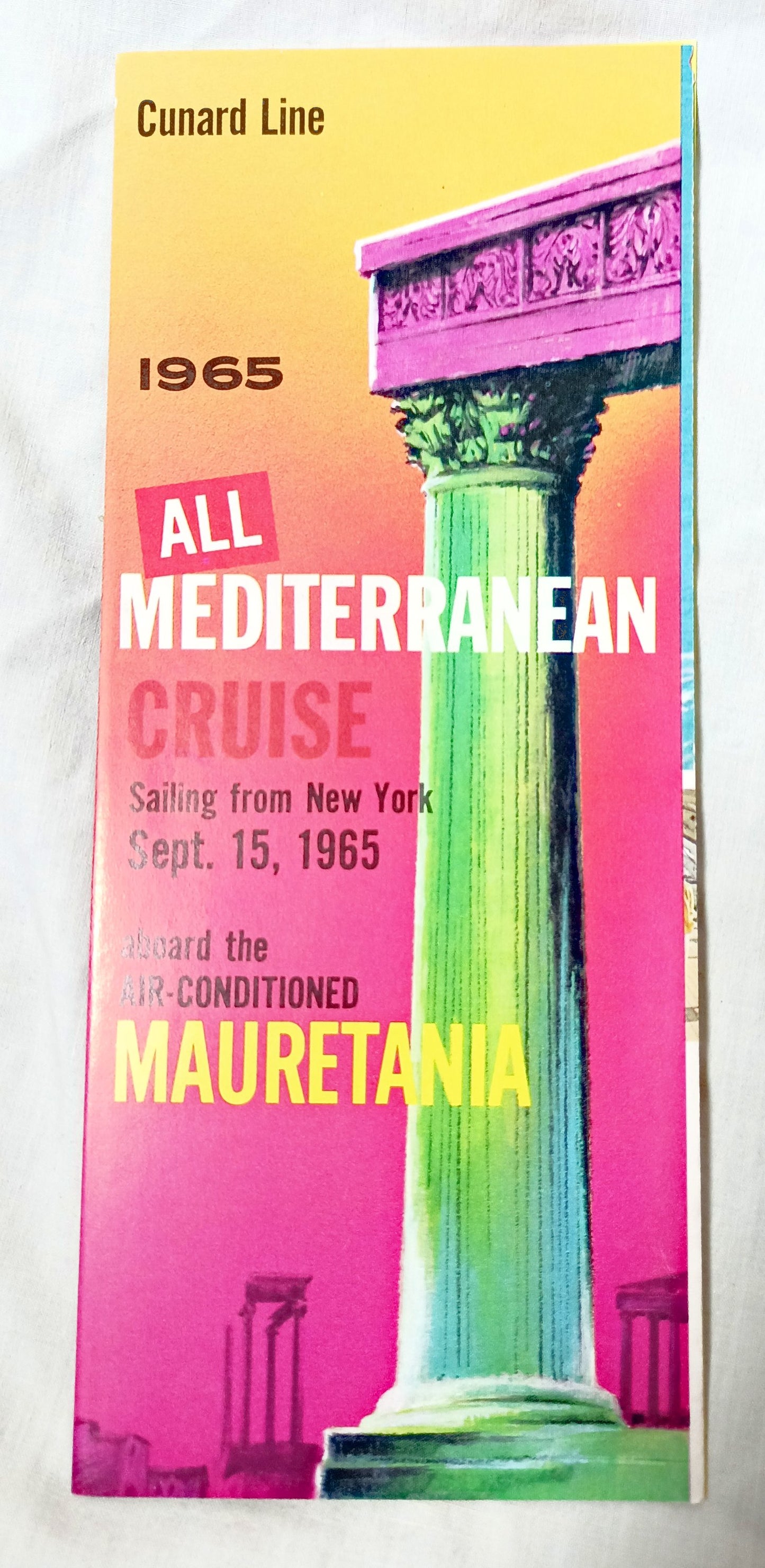 Cunard Line Mauretania September 15 1965 Mediterranean Final Cruise - TulipStuff