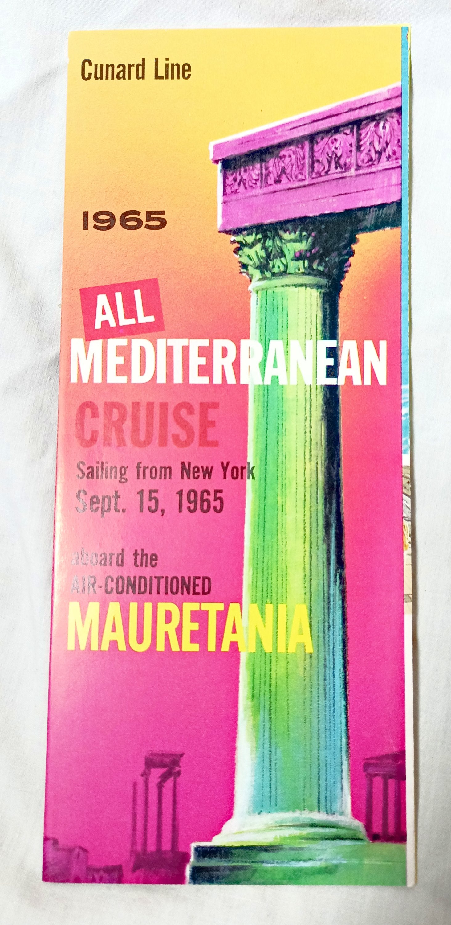 Cunard Line Mauretania September 15 1965 Mediterranean Final Cruise - TulipStuff