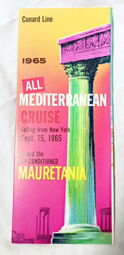 Cunard Line Mauretania September 15 1965 Mediterranean Final Cruise - TulipStuff