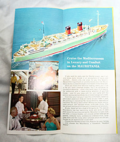 Cunard Line Mauretania September 15 1965 Mediterranean Final Cruise - TulipStuff