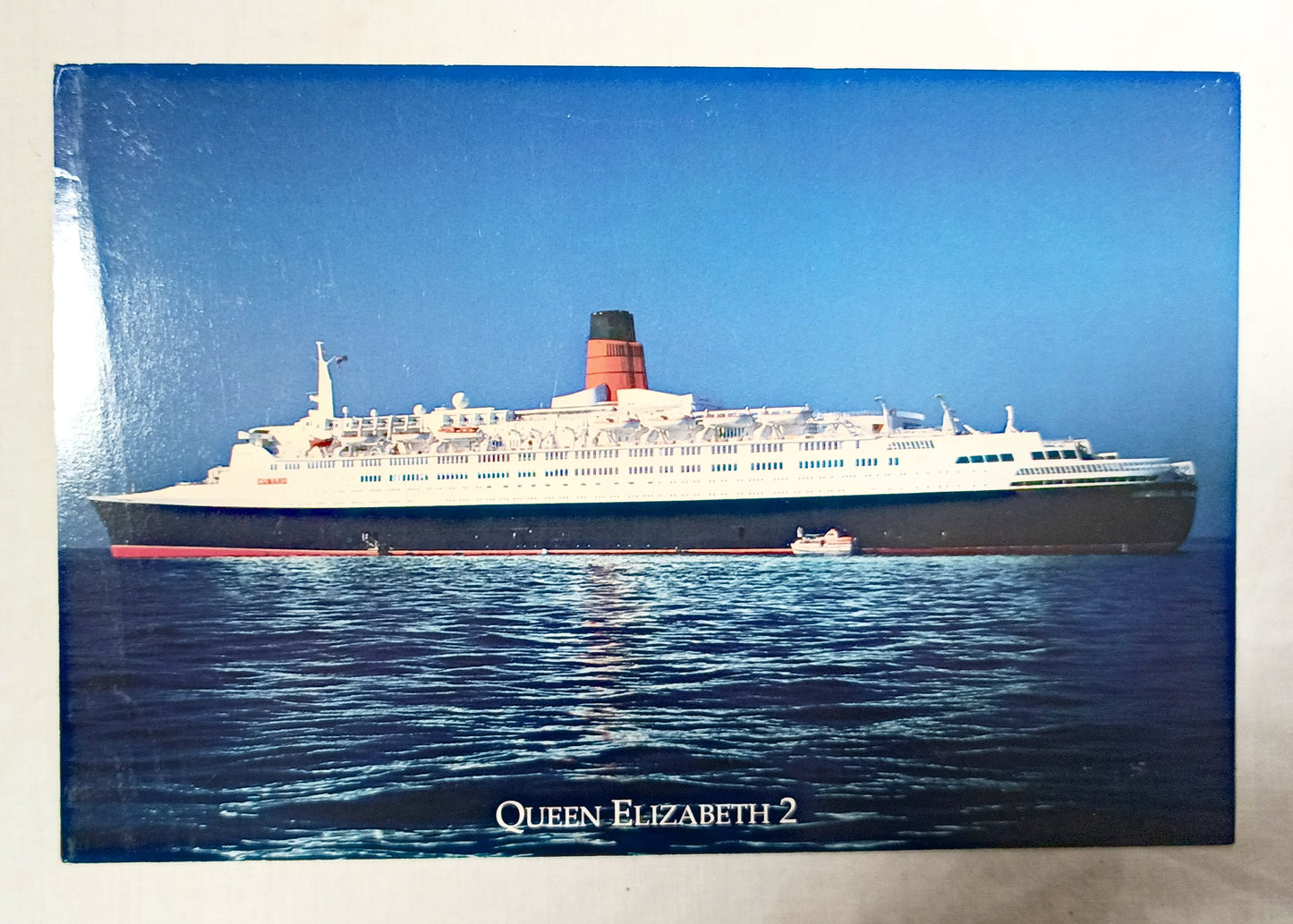 Cunard Queen Elizabeth 2 Cruise Ship Oversized 6"x9" Postcard 1980's - TulipStuff