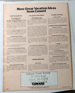 Cunard Countess / Cunard Princess 1983 Caribbean Fly/Cruise Brochure - TulipStuff