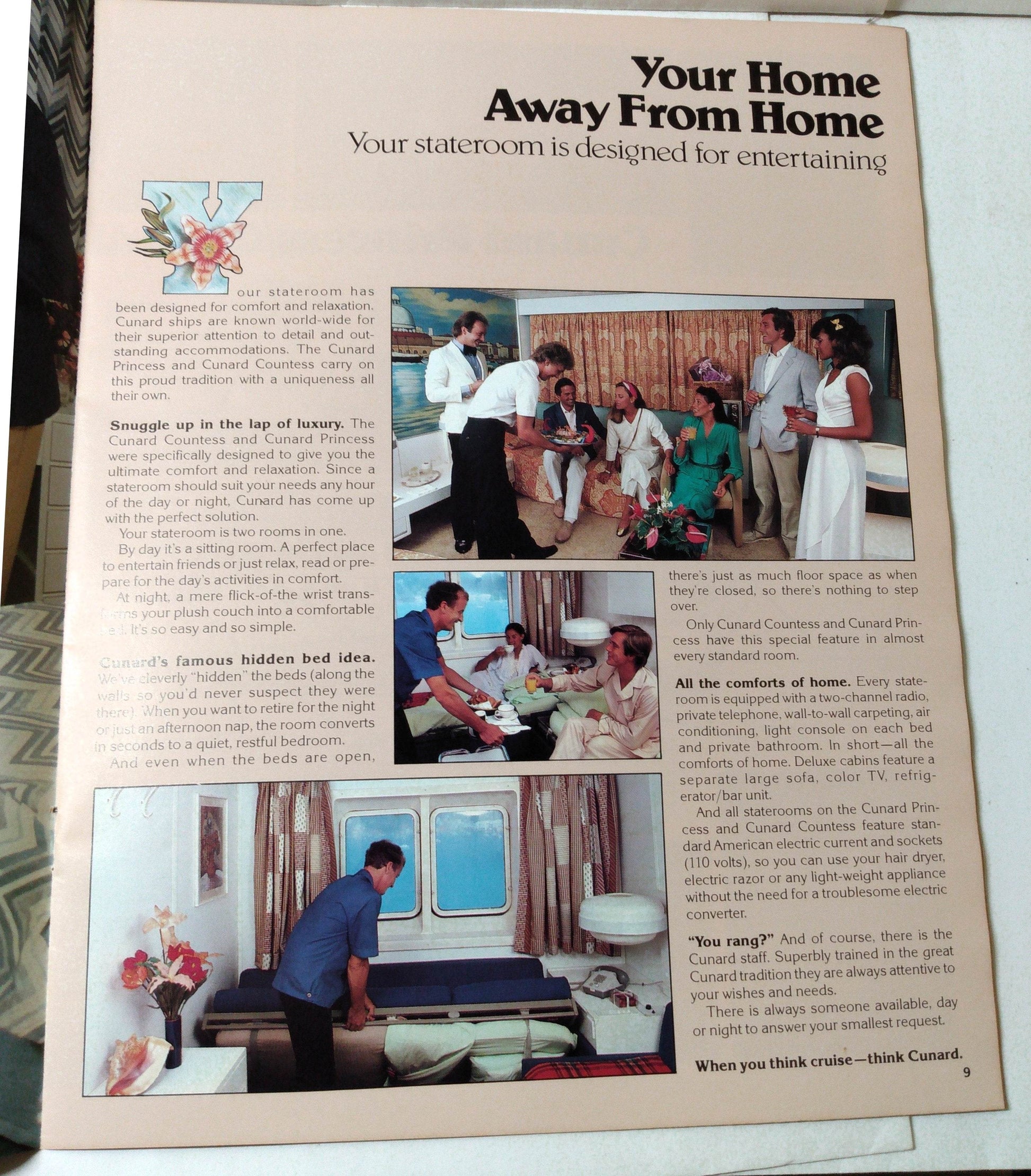 Cunard Countess / Cunard Princess 1983 Caribbean Fly/Cruise Brochure - TulipStuff