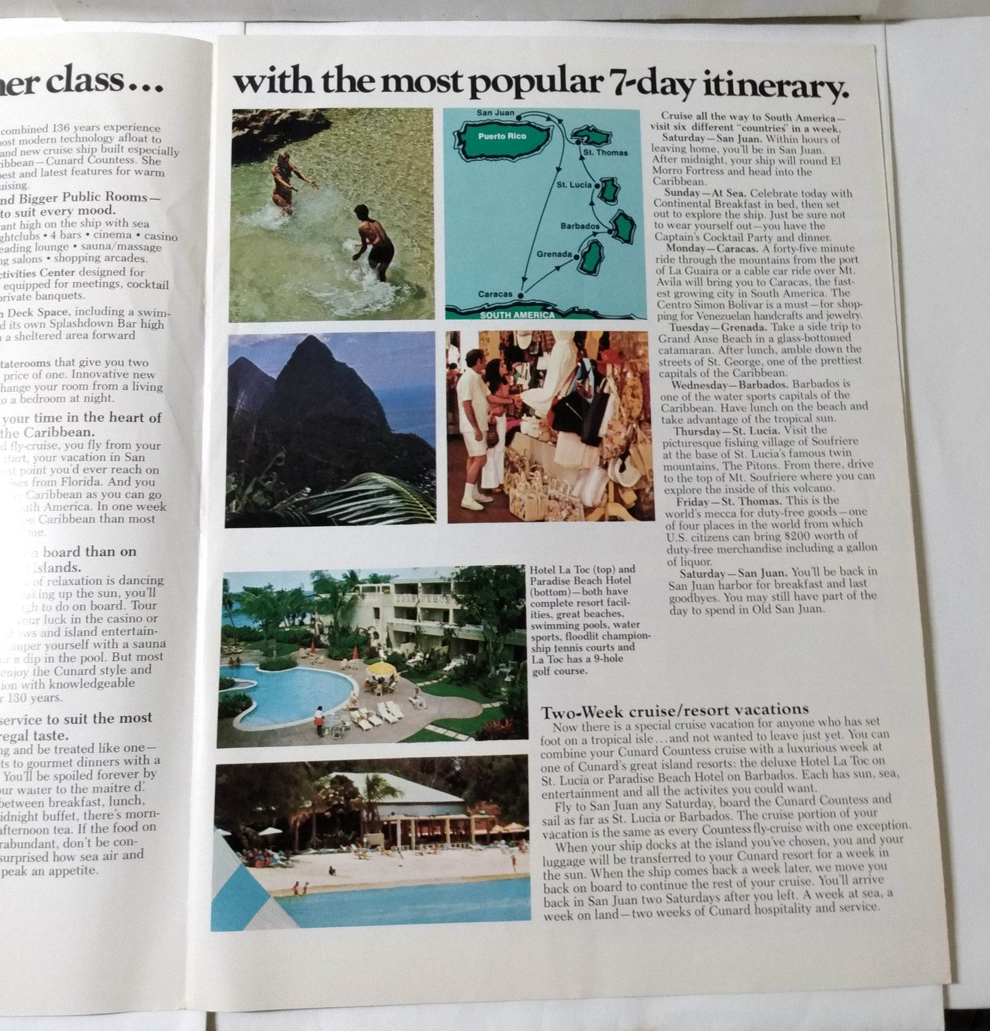 Cunard Countess 1976 Inaugural Cruise Season Fly/Cruises from New York Brochure - TulipStuff