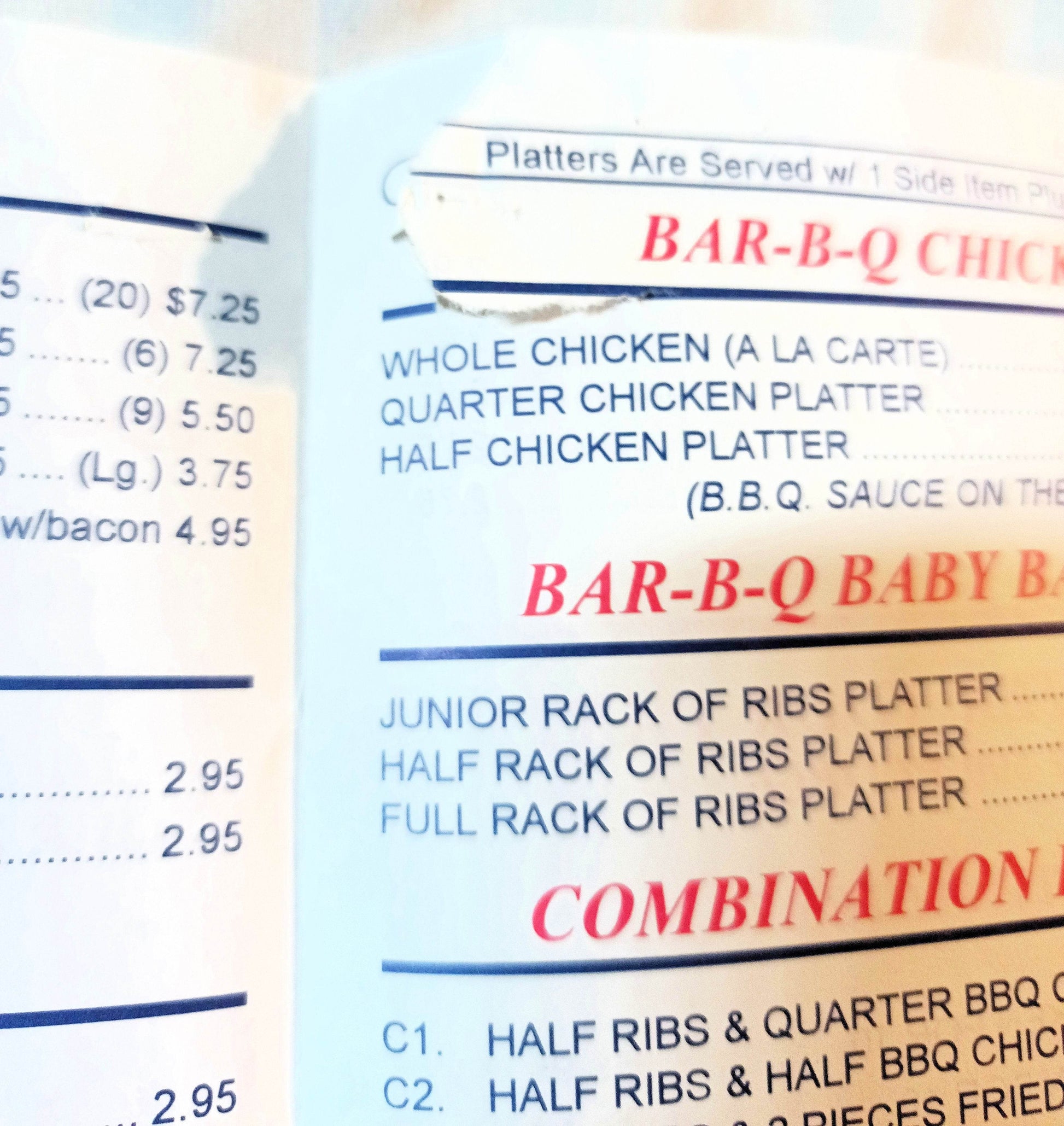 Dallas Jones Bar-B-Q Restaurant Take Out Menu 315 6th Ave NYC 2000 - TulipStuff