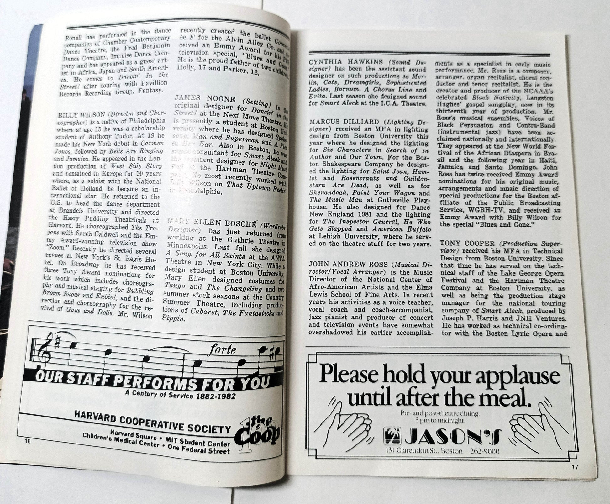 Playbill Dancin' In The Street Cabaret Theatre Boston April 1983 Motown Musical - TulipStuff