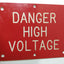 Danger High Voltage 8 x 6 Hard Plastic Vintage 1990's Sign - TulipStuff