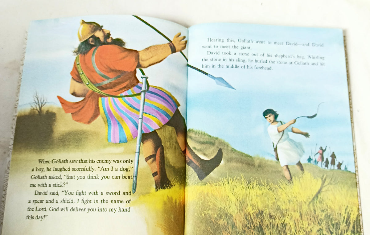 David And Goliath Little Golden Book Barbara Shook Hazen 1993 - TulipStuff