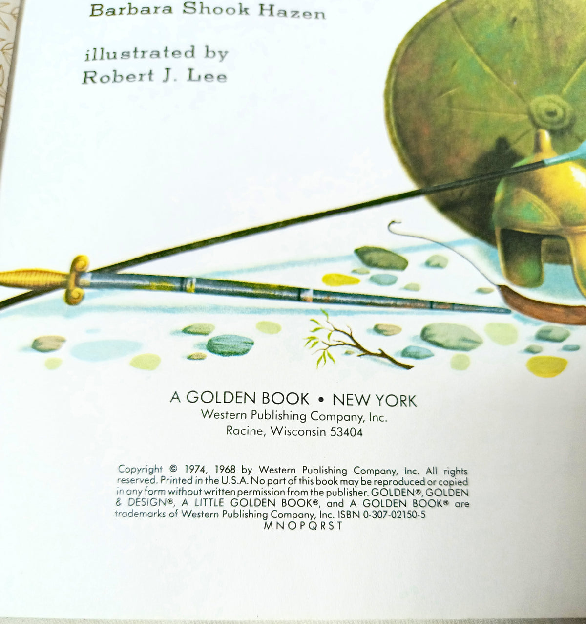 David And Goliath Little Golden Book Barbara Shook Hazen 1993 - TulipStuff