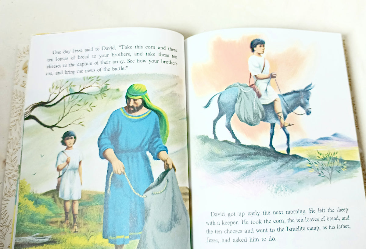 David And Goliath Little Golden Book Barbara Shook Hazen 1993 - TulipStuff