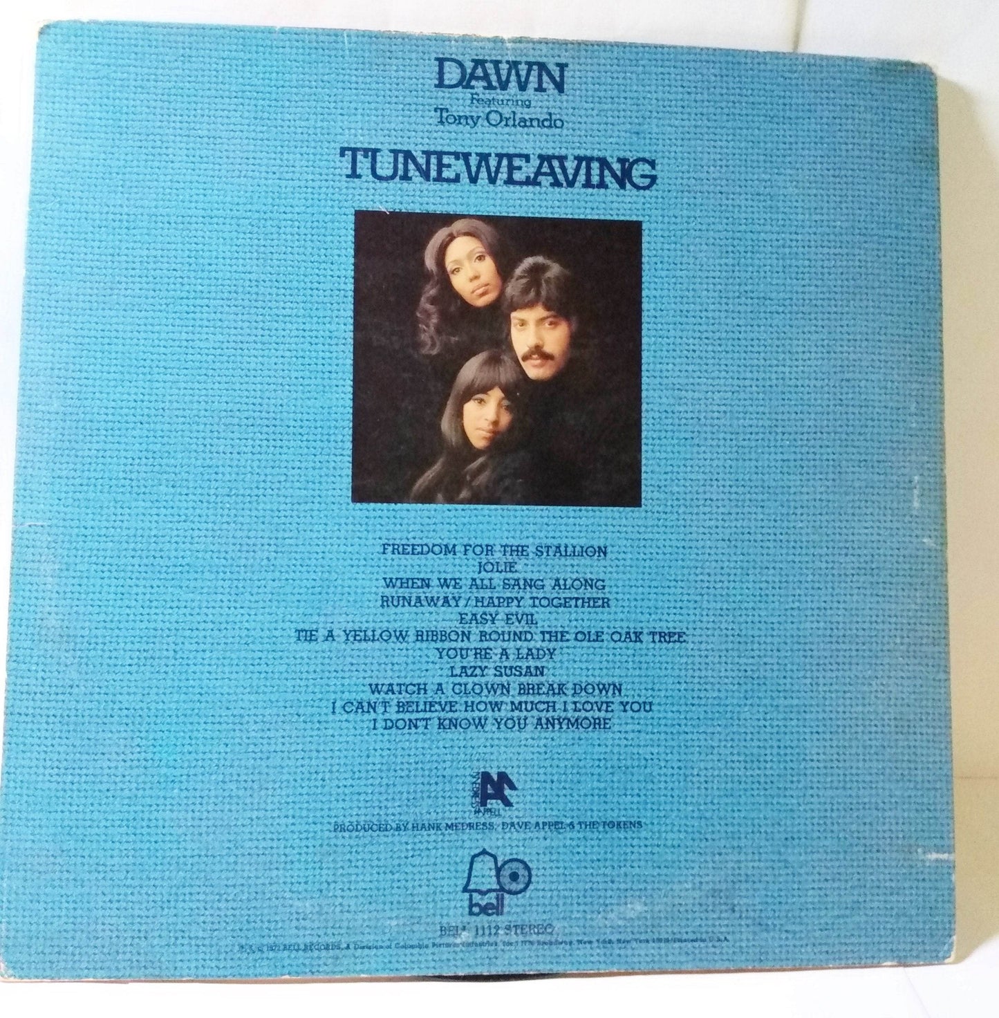 Dawn Featuring Tony Orlando Tuneweaving 12" Vinyl LP Bell Records 1973 - TulipStuff