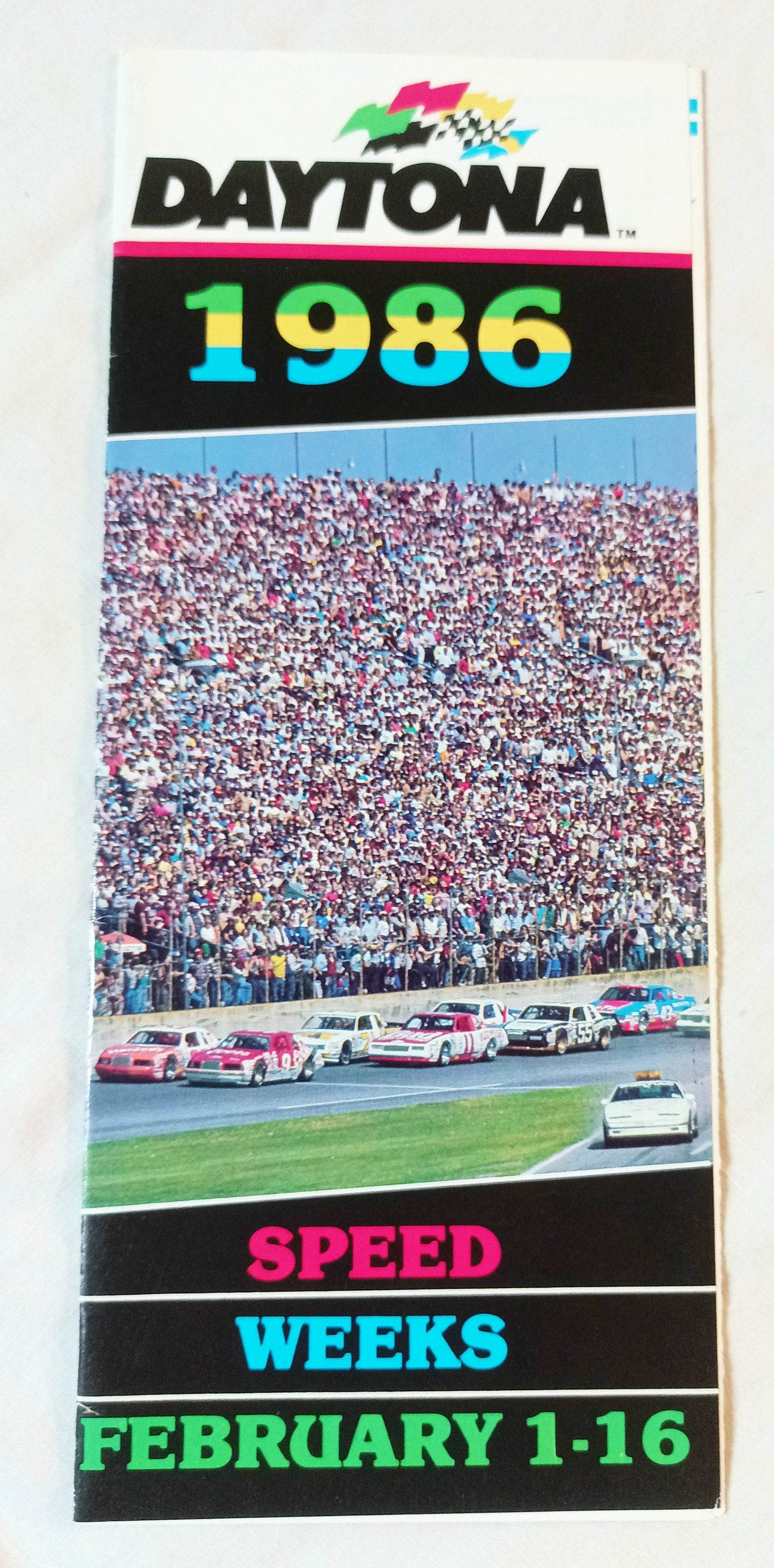 Daytona Speedway Speed Weeks February 1-16 1986 Brochure - TulipStuff