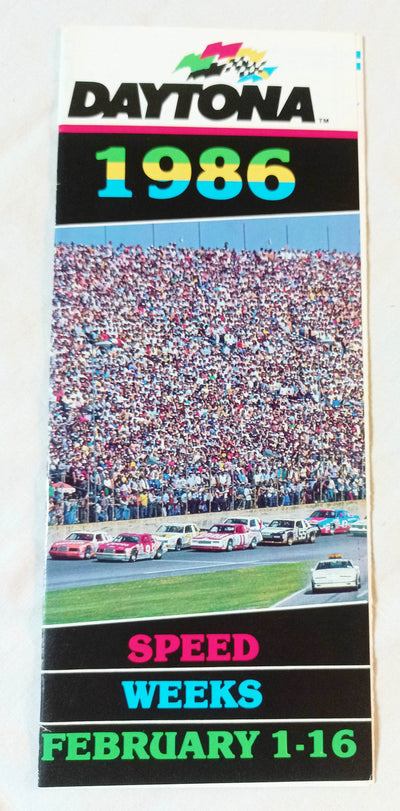Daytona Speedway Speed Weeks February 1-16 1986 Brochure - TulipStuff