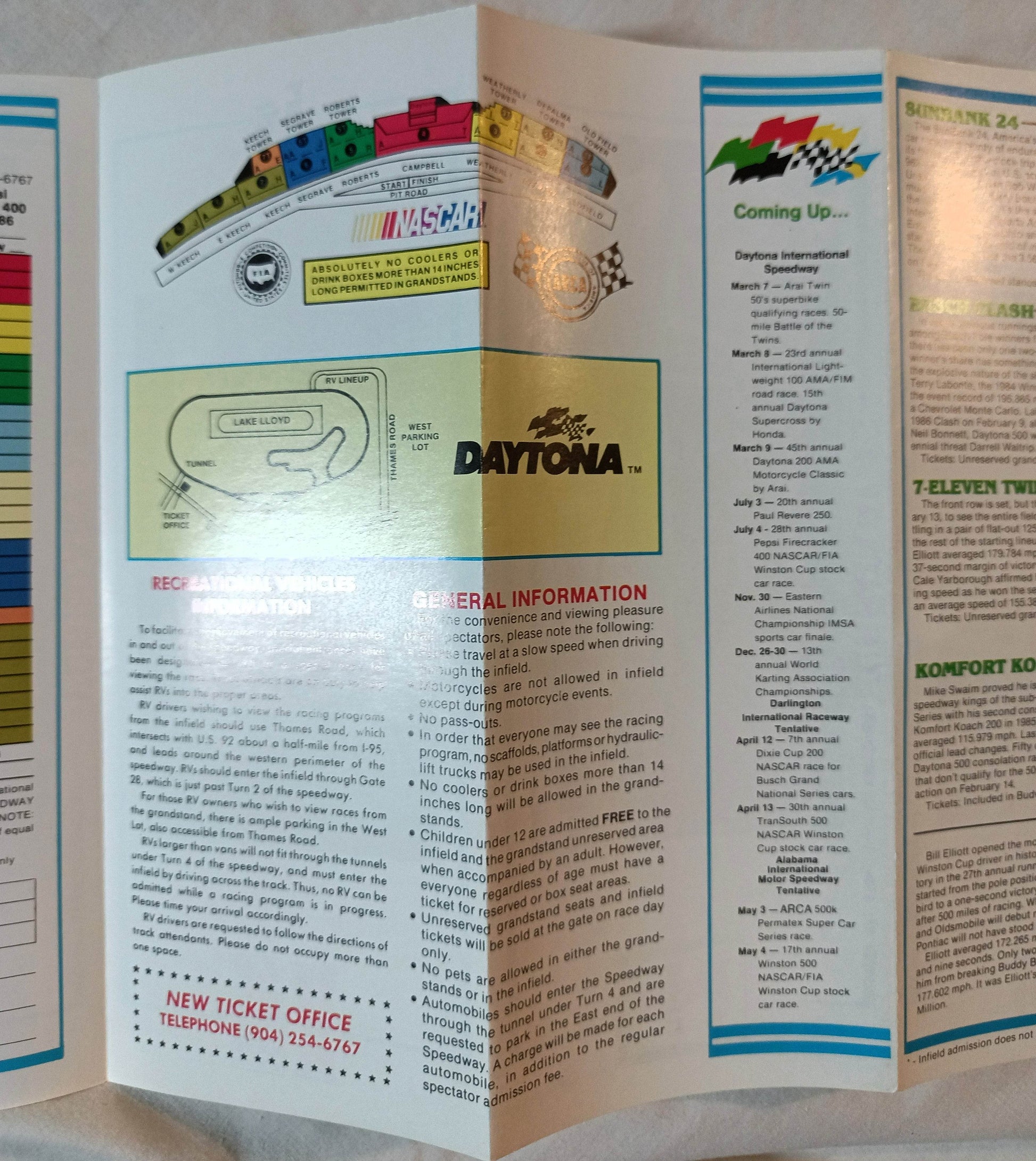 Daytona Speedway Speed Weeks February 1-16 1986 Brochure - TulipStuff