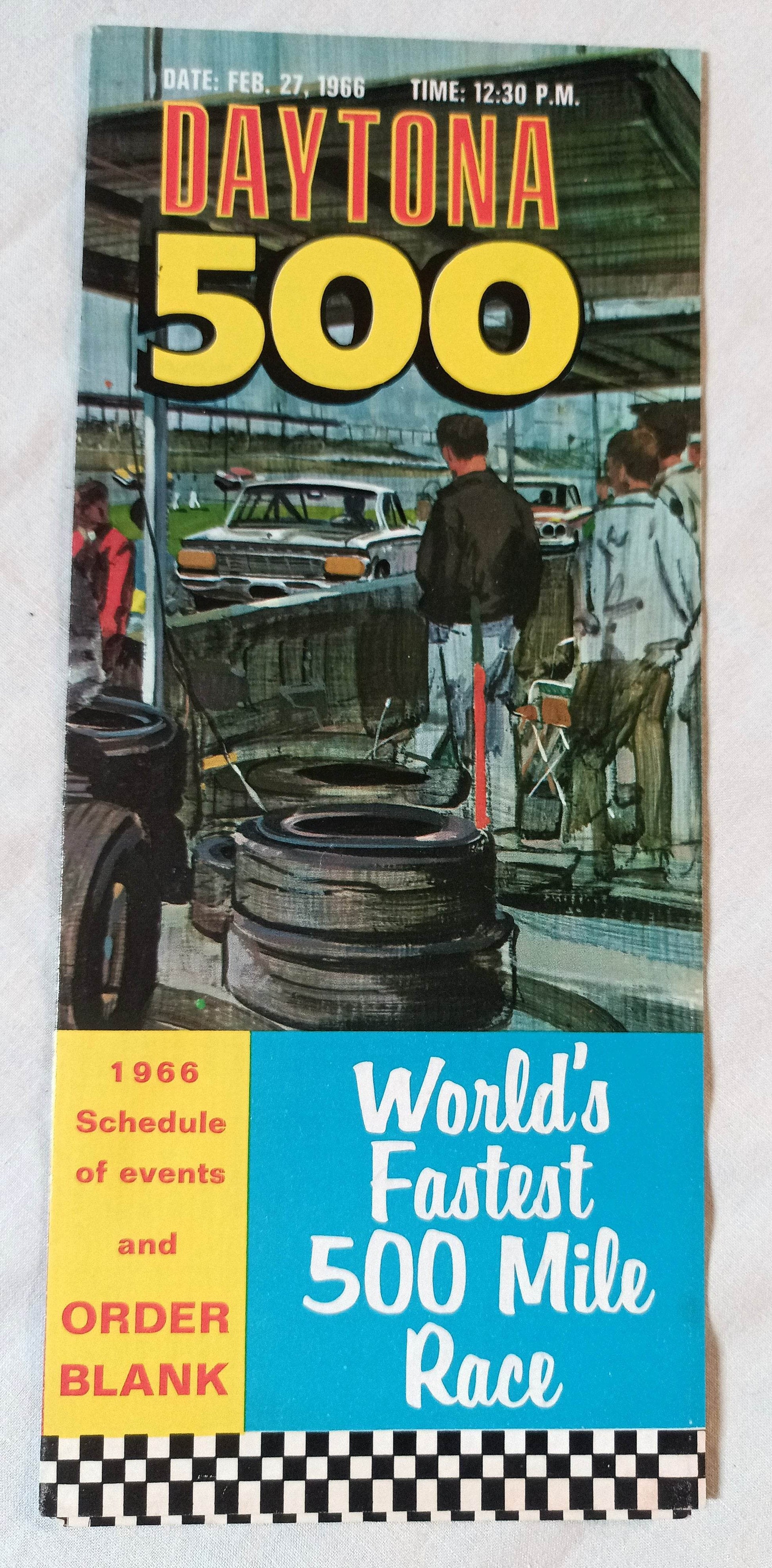 Daytona 500 1966 Schedule Of Events And Order Blank Brochure - TulipStuff