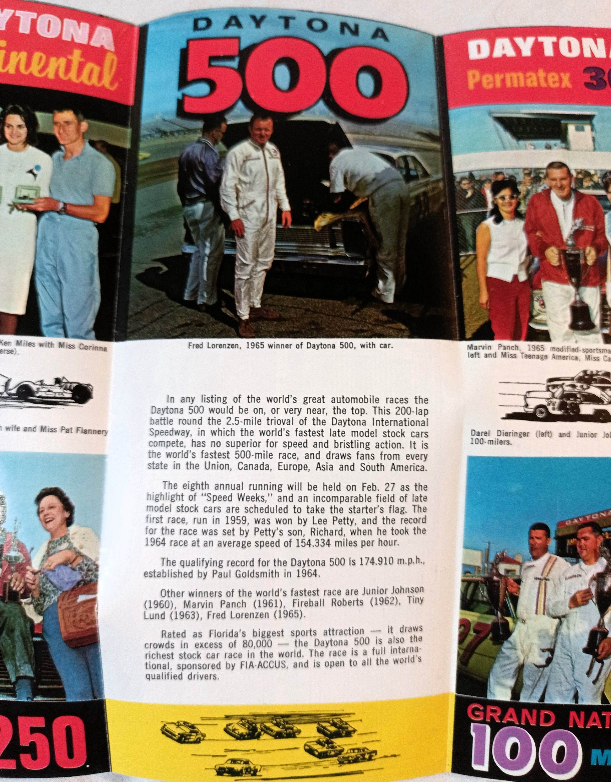 Daytona 500 1966 Schedule Of Events And Order Blank Brochure - TulipStuff