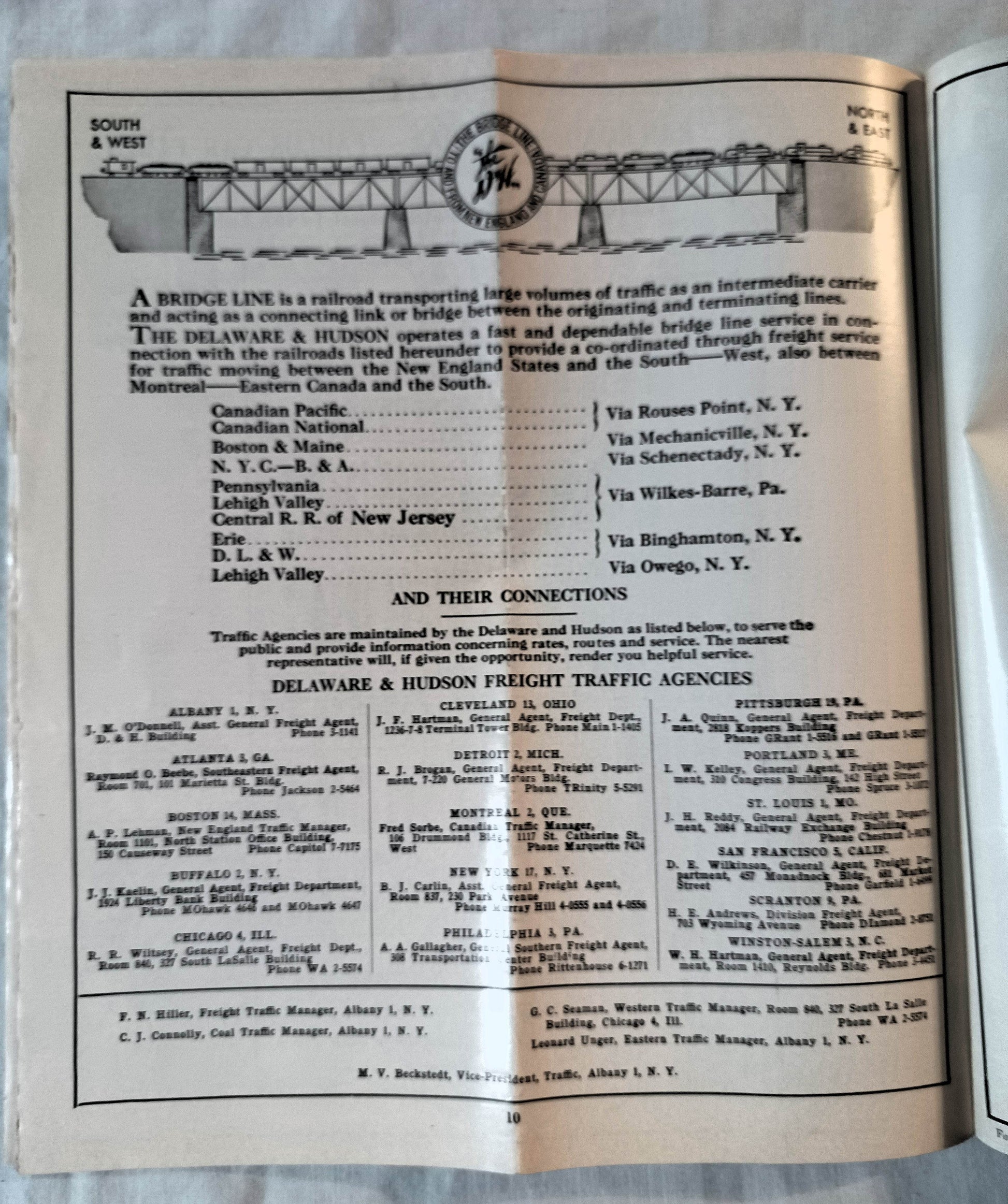 Delaware And Hudson Railroad Timetable 1957 Montreal Ltd Laurentian - TulipStuff