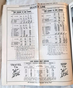 Delaware And Hudson Railroad Timetable 1957 Montreal Ltd Laurentian - TulipStuff