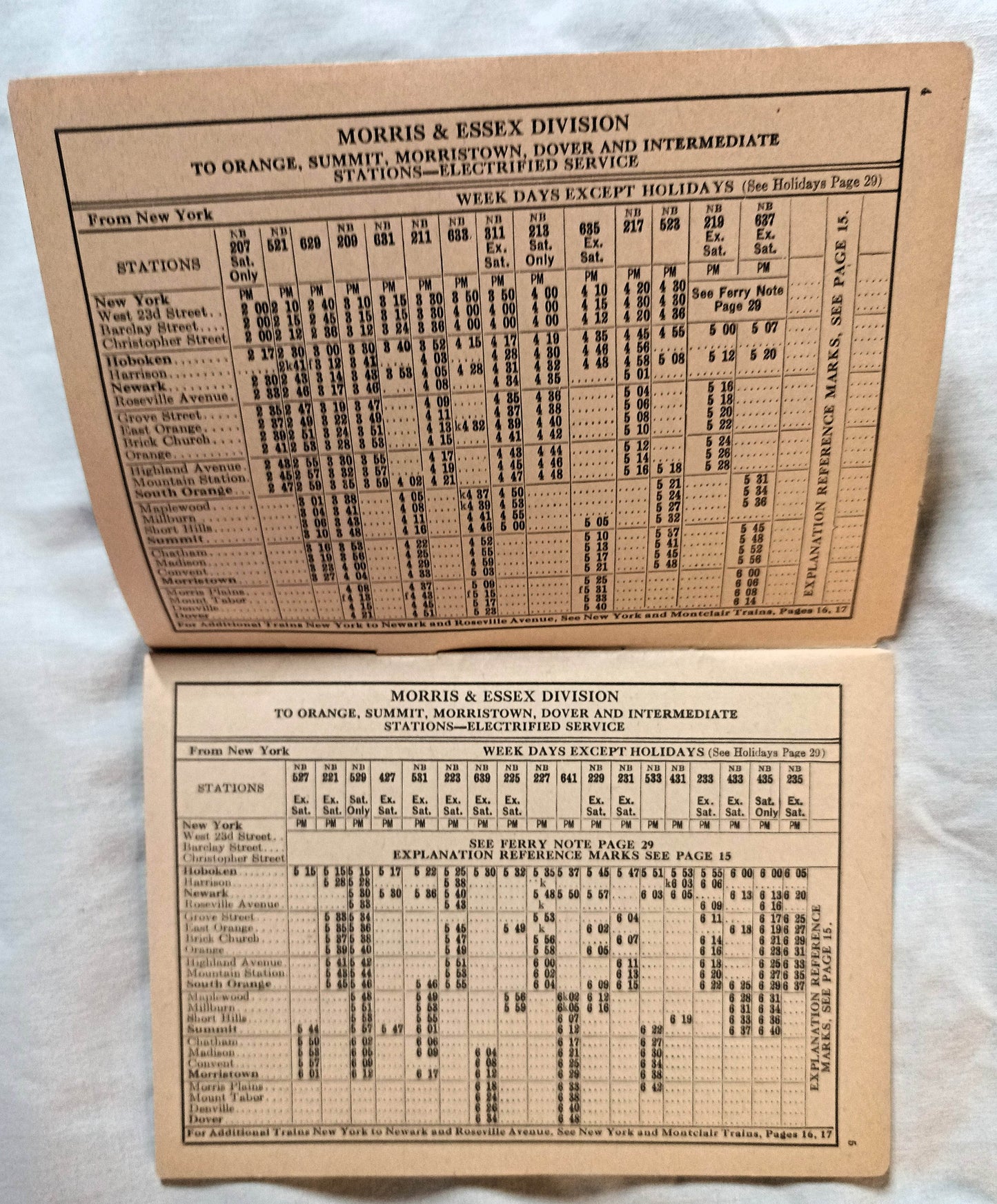 Delaware Lackawanna & Western Railroad Suburban Timetables 1944 - TulipStuff