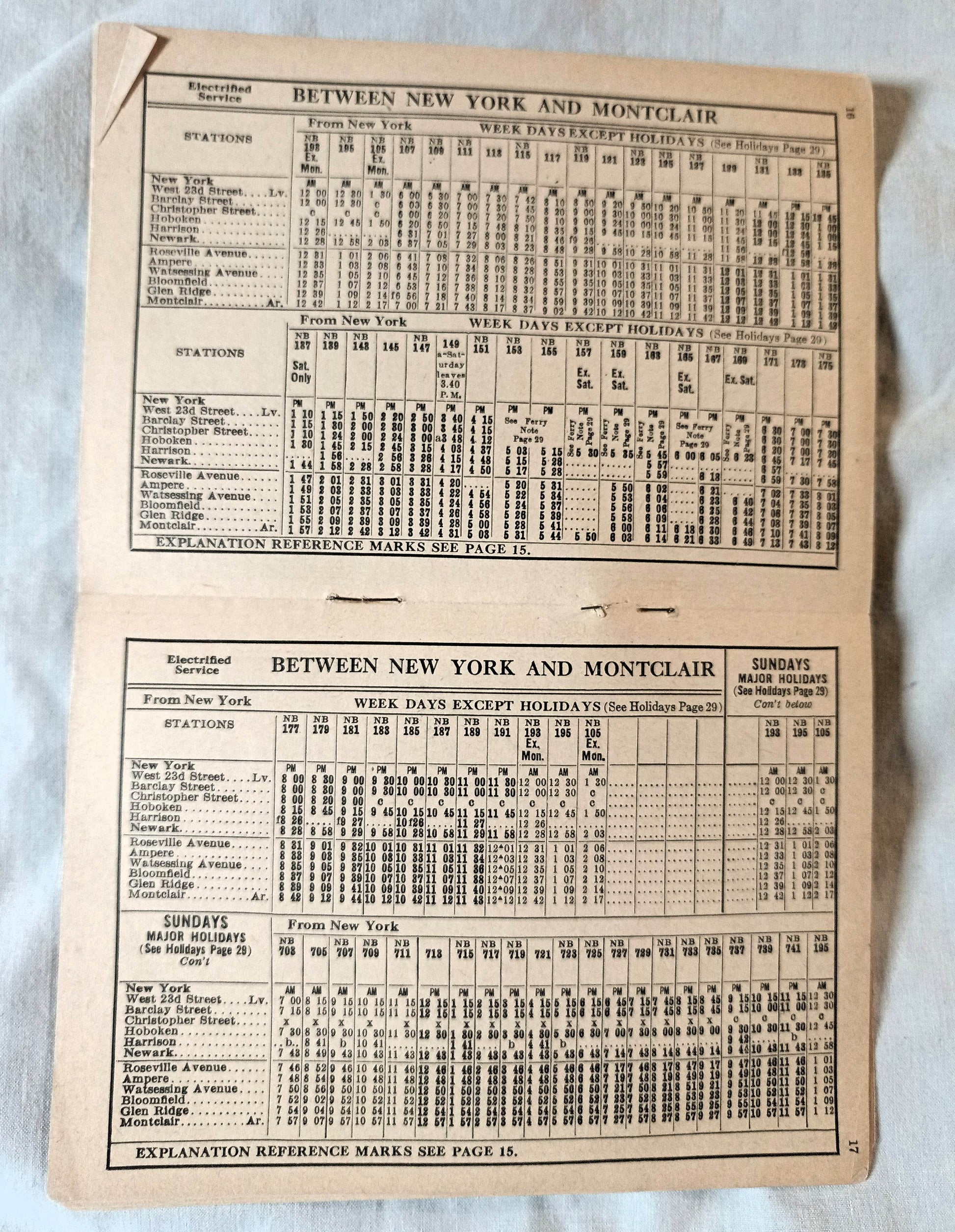 Delaware Lackawanna & Western Railroad Suburban Timetables 1944 - TulipStuff