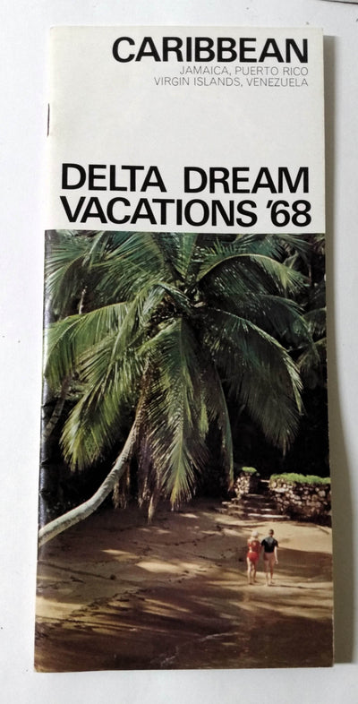 Delta Airlines Dream Vacations Packages Caribbean Brochure 1968 - TulipStuff