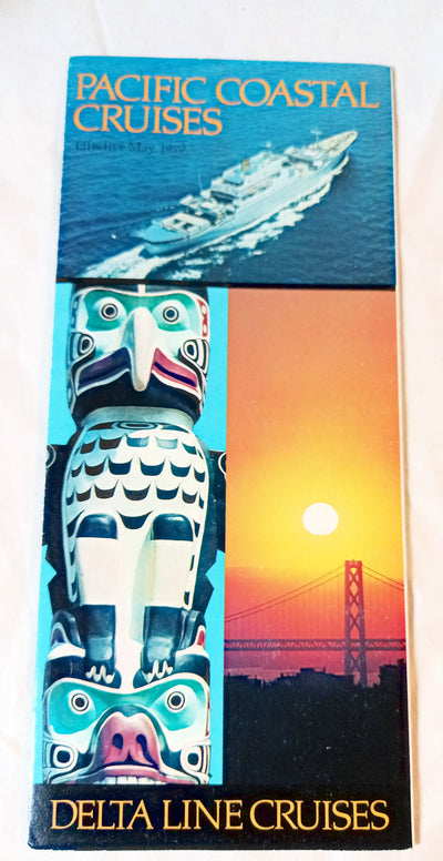 Delta Line 1979-80 Pacific Coastal Cruises Brochure US Flag Cargoliners - TulipStuff
