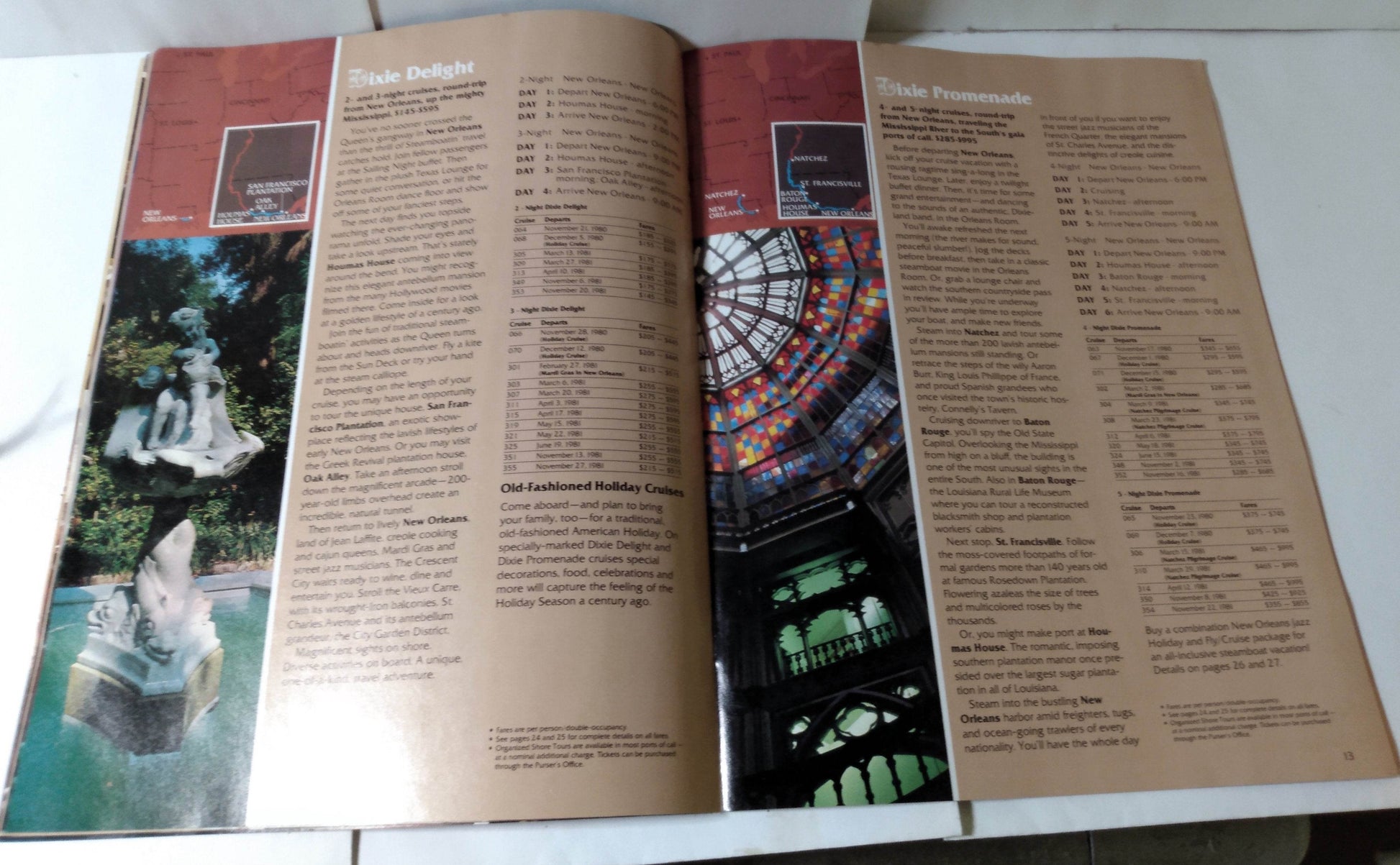 Delta Queen Steamboat 1980-81 Mississippi / Ohio River Cruise Brochure - TulipStuff