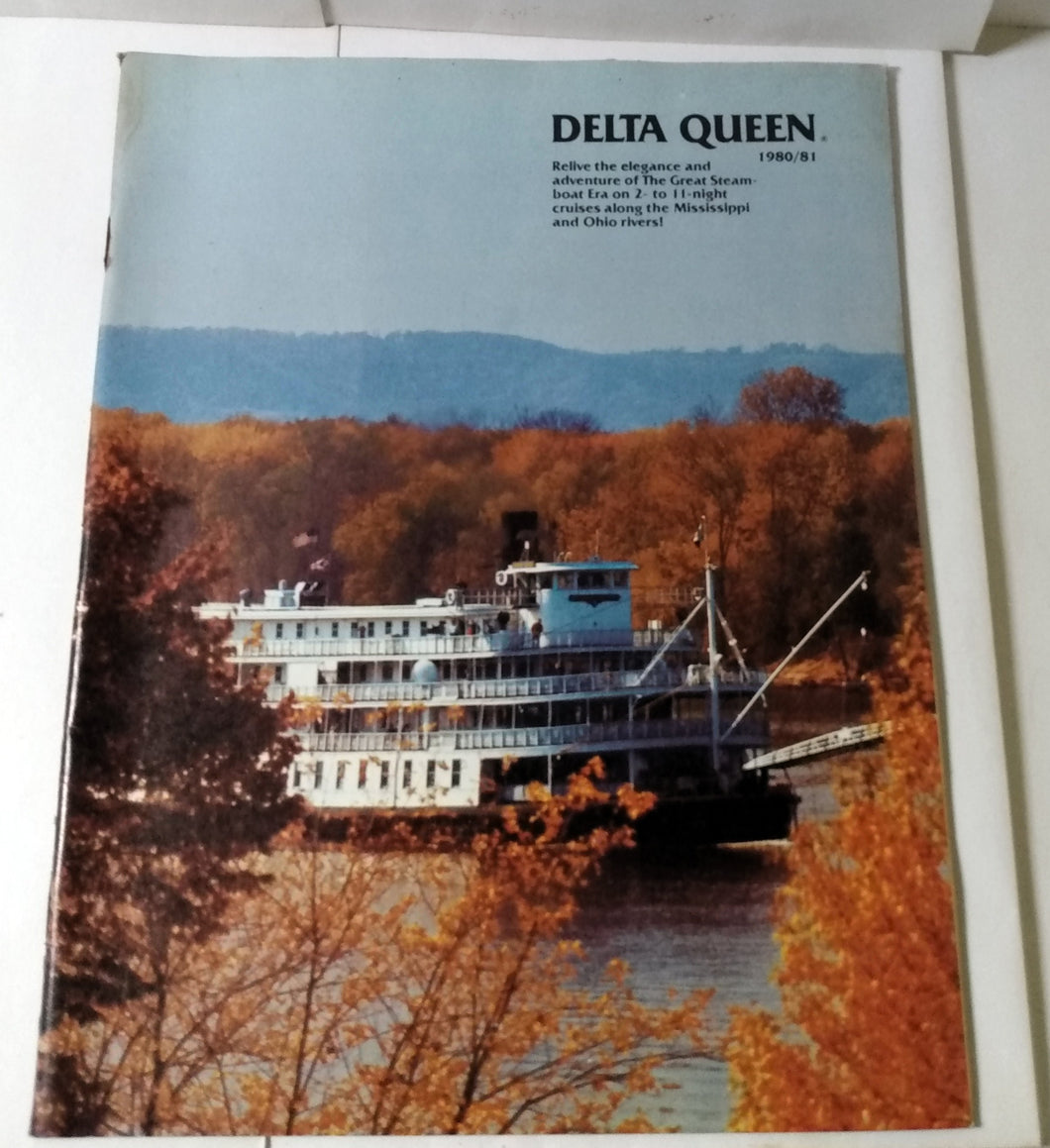 Delta Queen Steamboat 1980-81 Mississippi / Ohio River Cruise Brochure - TulipStuff