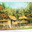 Philippines Typical Filipino House Dennistons Manila Hand Tinted 1910's - TulipStuff