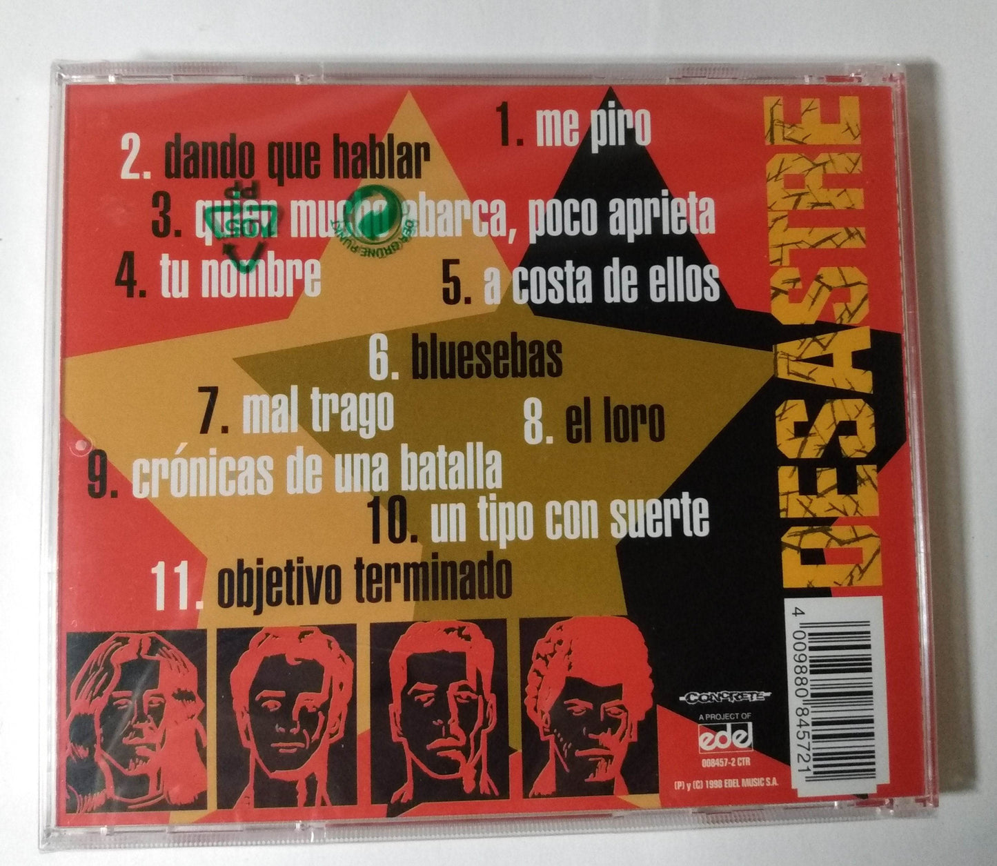 Desastre Dando Que Hablar Spanish Punk Rock Album CD Concrete 1998 - TulipStuff