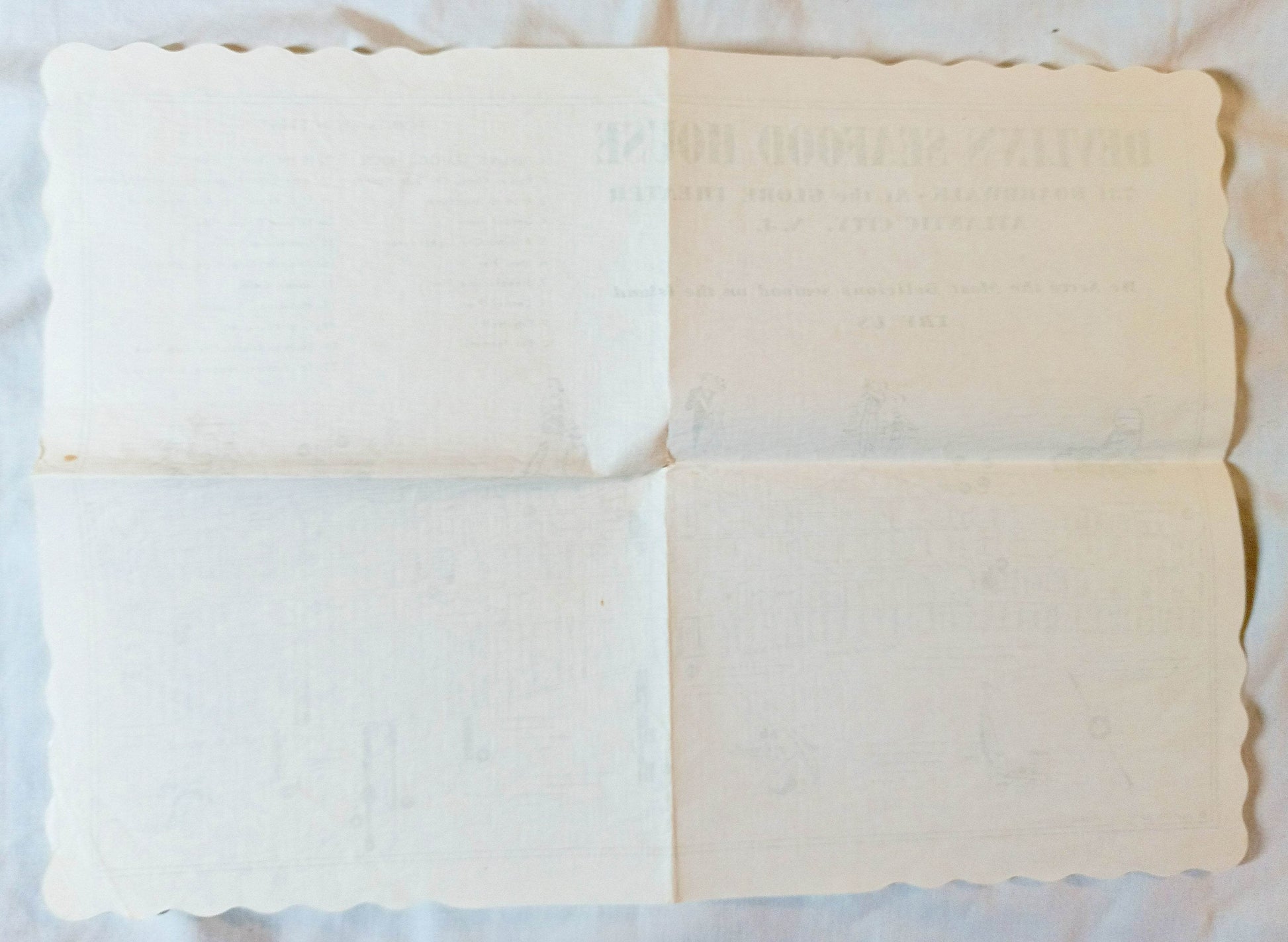 Devlin's Seafood House Placemat Boardwalk Atlantic City NJ 1966 - TulipStuff