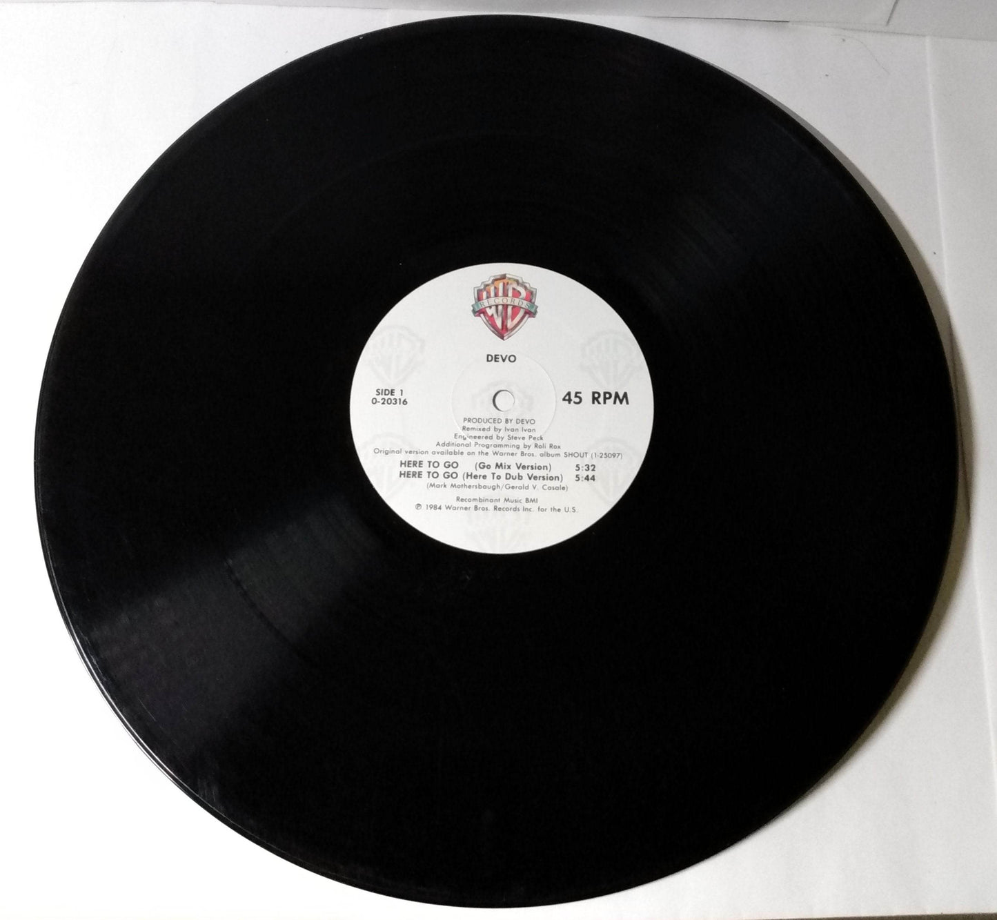 Devo Here To Go New Wave 12" 45rpm Maxi-Single Vinyl Record 1985 - TulipStuff