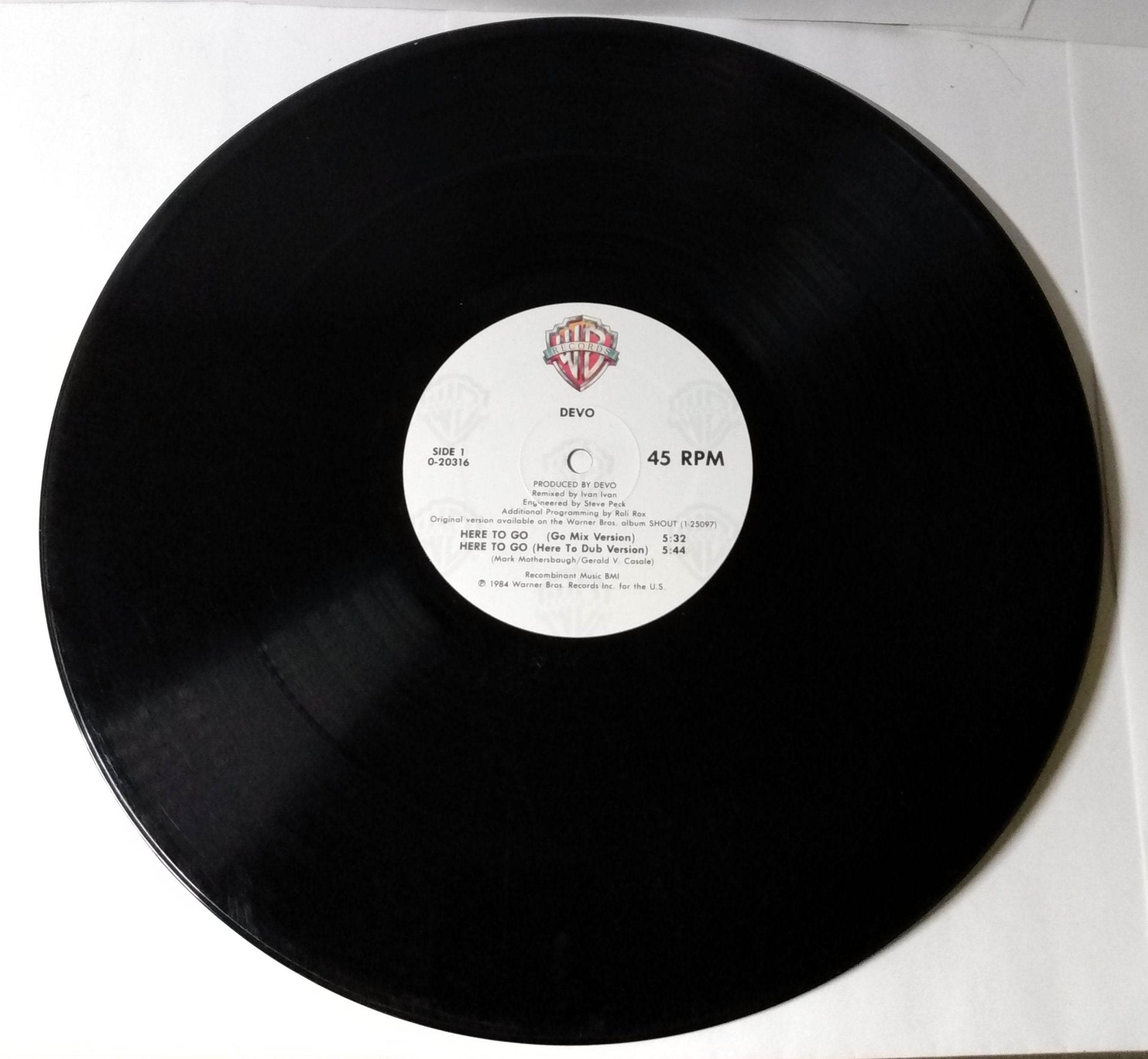 Devo Here To Go New Wave 12" 45rpm Maxi-Single Vinyl Record 1985 - TulipStuff