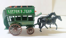 Load image into Gallery viewer, Lledo DG4 Lipton Teas Horse-Drawn Omnibus Bowery to Broadway Green - TulipStuff
